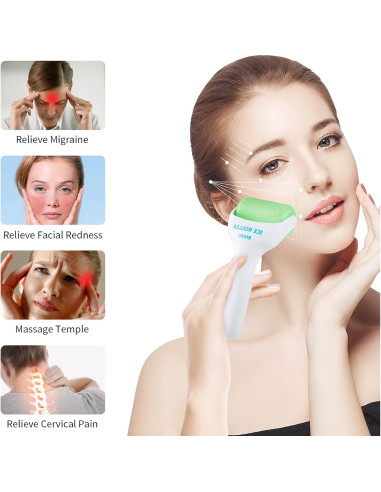Rodillo de Hielo Facial 2 en 1 BFASU Verde - Masaje Relajante