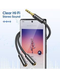 Divisor de Auriculares Syncwire 3.5mm Macho a 2 Hembra - Audio Estéreo 2