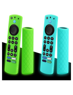 Paquete 2 Fundas Silicona Verde y Azul para Control Remoto Lenovo FireTV