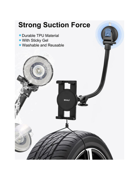 Soporte para Tableta WoleyI para Coche con Brazo Largo