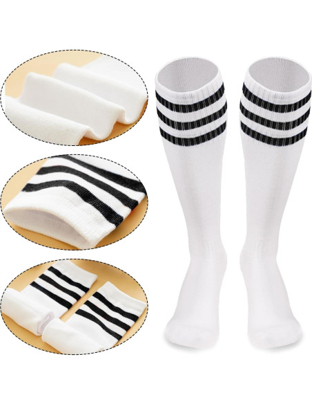 Conjunto de 4 Piezas Muñequera y Calcetines Rayas BHUCUTU