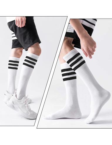 Conjunto de 4 Piezas Muñequera y Calcetines Rayas BHUCUTU