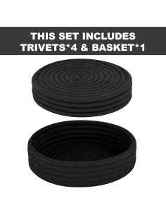 Trivetes de Algodón Dakartoon 4 Pcs Resistentes al Calor 2