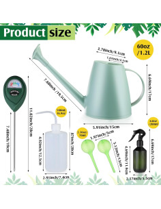 Juego de Riego Interior 6 Piezas Reallnaive Verde Menta 2