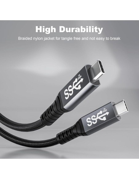 Cable USB C 3.1 2m 10Gbps 100W 4K Thunderbolt Compatible Cable USB C 3.1 2m 10Gbps 100W 4K Thunderbolt Compatible