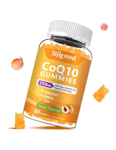 Gomitas CoQ10 Sijigood 60 Unidades Sabor Durazno Sin Azúcar