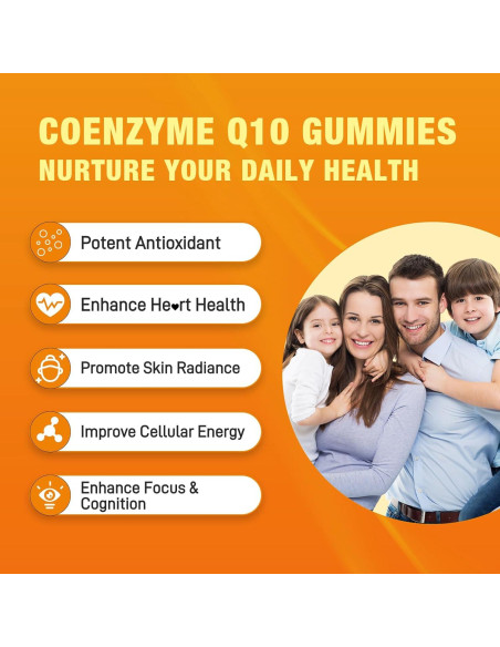 Gomitas CoQ10 Sijigood 60 Unidades Sabor Durazno Sin Azúcar Gomitas CoQ10 Sijigood 60 Unidades Sabor Durazno Sin Azúcar