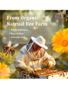 Pellets de Cera de Abejas Pura VEGISHINE 447g para Velas y Cuidado de la Piel 2