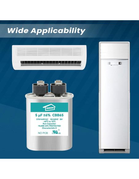 Capacitor CBB65B 5uF 370V/440V FRIOCASA para Aire Acondicionado Capacitor CBB65B 5uF 370V/440V FRIOCASA para Aire Acondicionado