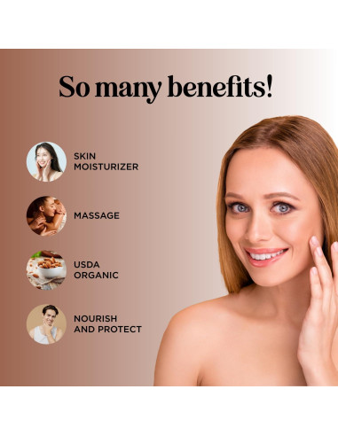 Aceite de Almendra Dulce Orgánico Maple Holistics 473ml - Hidratante Piel y Cabello