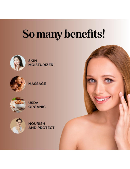 Aceite de Almendra Dulce Orgánico Maple Holistics 473ml - Hidratante Piel y Cabello