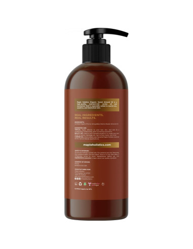 Aceite de Almendra Dulce Orgánico Maple Holistics 473ml - Hidratante Piel y Cabello