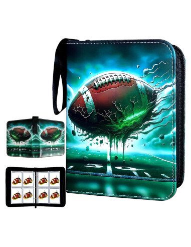 Carpeta de Tarjetas COYORO para Fútbol 400 Bolsillos Verde