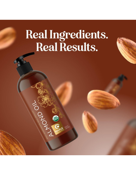 Aceite de Almendra Dulce Orgánico Maple Holistics 473ml - Hidratante Piel y Cabello