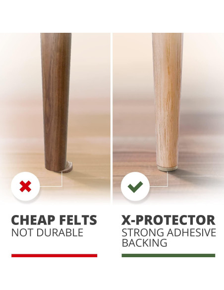 Almohadillas de Fieltro X-PROTECTOR 48 Piezas 2.54 cm Beige