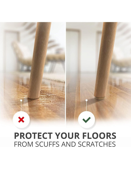 Almohadillas de Fieltro X-PROTECTOR 48 Piezas 2.54 cm Beige