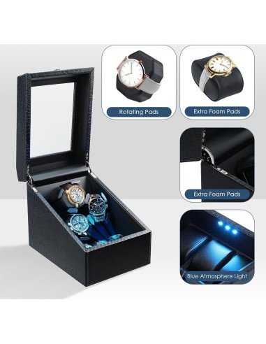 Enrollador de Relojes Automáticos JuviPerpric 6+6 con Luz LED