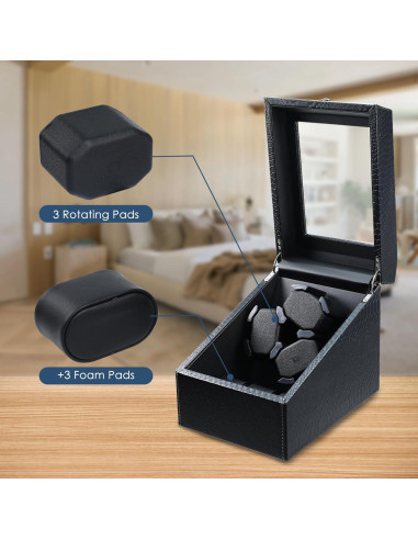 Enrollador de Relojes Automáticos JuviPerpric 6+6 con Luz LED