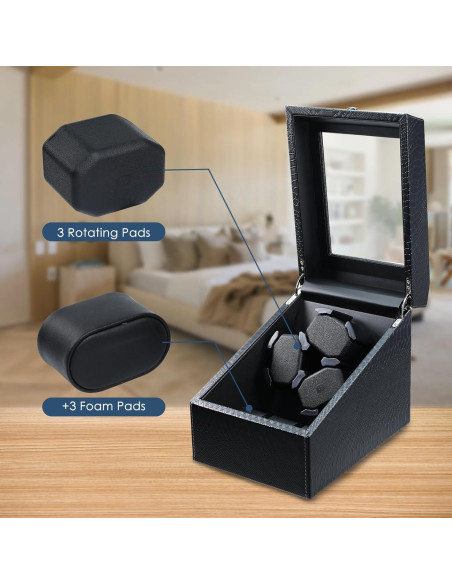 Enrollador de Relojes Automáticos JuviPerpric 6+6 con Luz LED