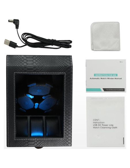 Enrollador de Relojes Automáticos JuviPerpric 6+6 con Luz LED