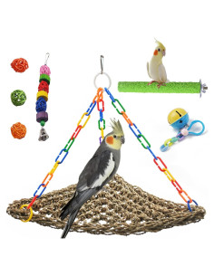 Hamaca de Hierba Marina MUYG para Aves 42x32 cm