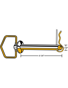Pasador de Enganche Giratorio Hard-to-Find 1/2" x 10.8 cm 2