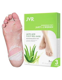 Mascarilla Exfoliante para Pies JVR - 3 Pares Aloe Vera