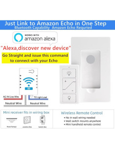 Interruptor de Luz Inalámbrico Inteligente Nexete con Receptor 2