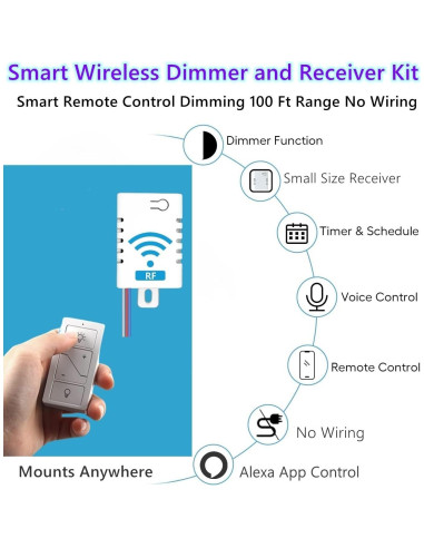 Interruptor de Luz Inalámbrico Inteligente Nexete con Receptor