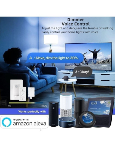 Interruptor de Luz Inalámbrico Inteligente Nexete con Receptor