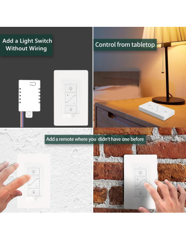 Interruptor de Luz Inalámbrico Inteligente Nexete con Receptor