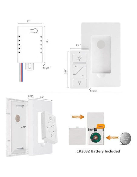Interruptor de Luz Inalámbrico Inteligente Nexete con Receptor Interruptor de Luz Inalámbrico Inteligente Nexete con Receptor