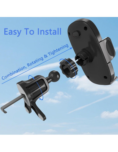 Soporte para Teléfono de Coche TAPMEI 2025 Universal Negro