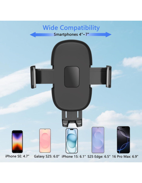 Soporte para Teléfono de Coche TAPMEI 2025 Universal Negro