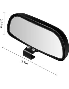 Espejo Convexo de Punto Ciego Mandark para Auto Negro 14.5x6.5cm 2