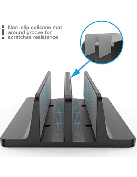 Soporte Vertical para Laptop POANW Ajustable hasta 43 cm Negro