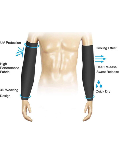Mangas para Brazos YQXCC UV Frías UPF 50 Unisex 6 Pares