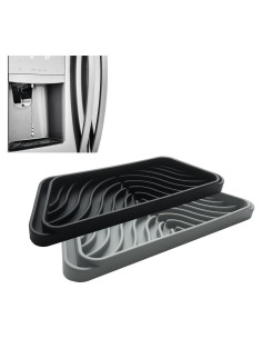 Bandeja de Goteo de Silicona FARIRICAJON 2 Piezas Negra y Gris