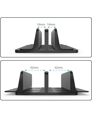 Soporte Vertical para Laptop POANW Ajustable hasta 43 cm Negro