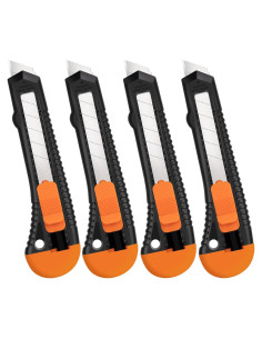 Cuchillo Utility Retráctil TIFICAL 4 Pack 18mm Acero Carbono