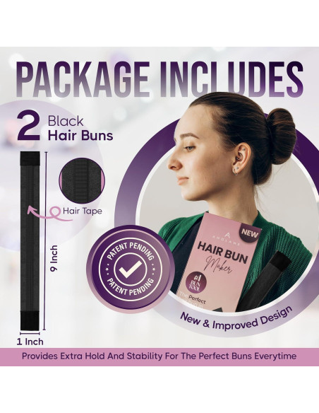 Fabricador de moños Andlane - Clip fácil para cabello largo - Paquete de 2