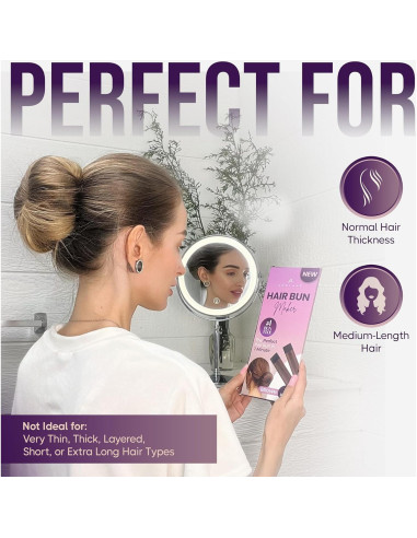 Fabricador de moños Andlane - Clip fácil para cabello largo - Paquete de 2