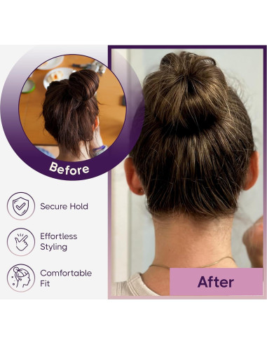 Fabricador de moños Andlane - Clip fácil para cabello largo - Paquete de 2