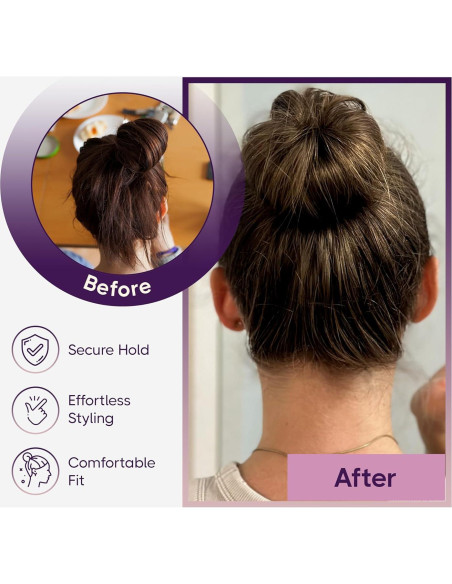 Fabricador de moños Andlane - Clip fácil para cabello largo - Paquete de 2