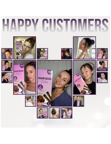 Fabricador de moños Andlane - Clip fácil para cabello largo - Paquete de 2