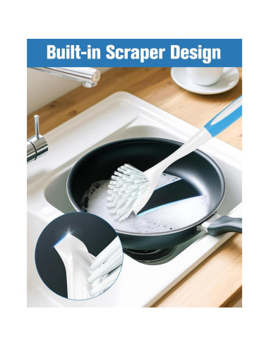 Cepillo para Platos Yeudeuy - Paquete de 4 Azul Multiusos