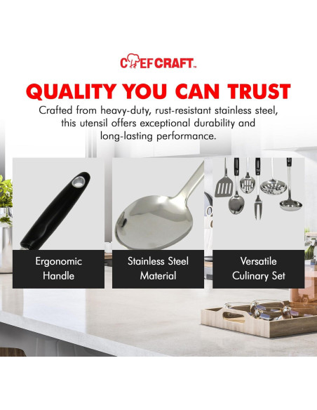 Cuchara de Basting Chef Craft 30.48 cm Acero Inoxidable