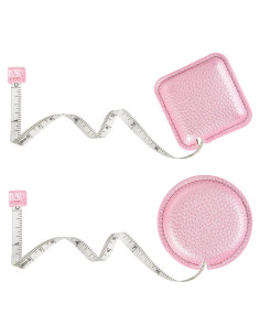 Cinta Métrica Retráctil Z 2 Metros Doble Cara Rosa Brillante