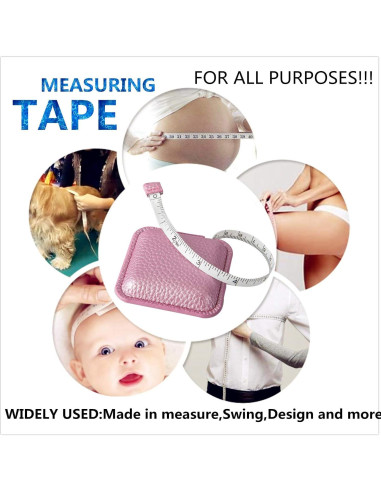 Cinta Métrica Retráctil Z 2 Metros Doble Cara Rosa Brillante