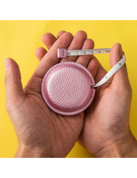 Cinta Métrica Retráctil Z 2 Metros Doble Cara Rosa Brillante